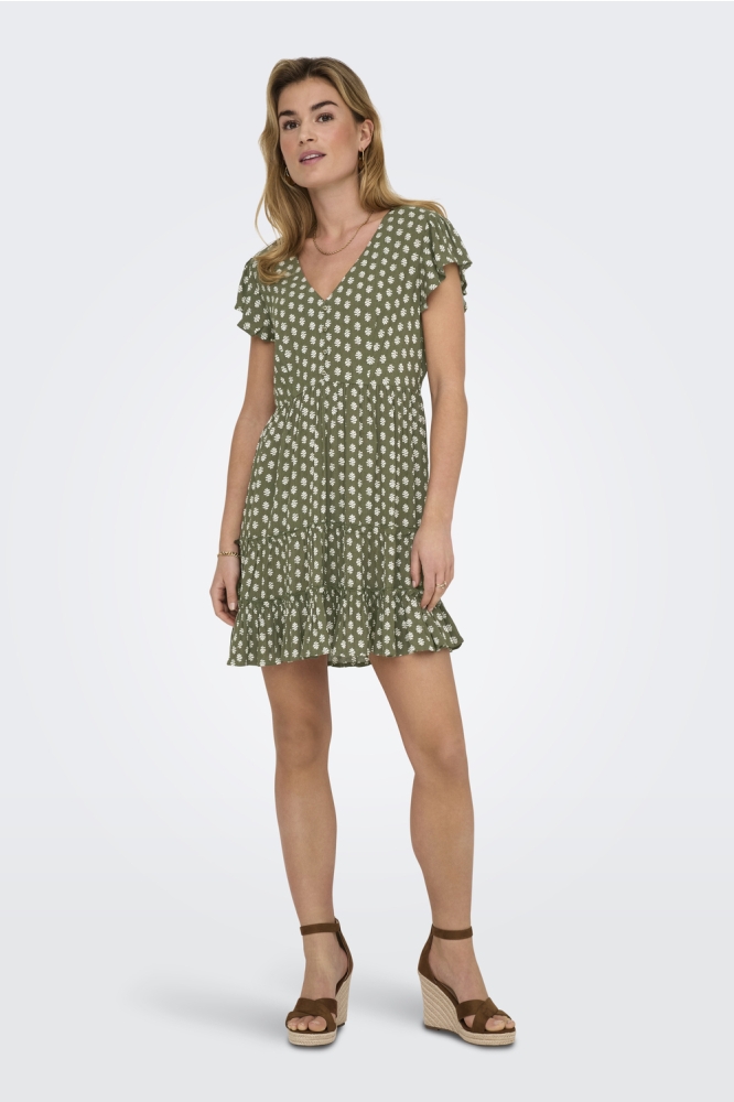 ONLCLAUDETTE LIFE SS MINI DRESS WVN 15320419 KALAMATA/NEJA GRAFIC